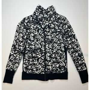Lululemon Cozy Cuddle Up Jacket Fleur Sombre White Black Style W4IDCS Size 6